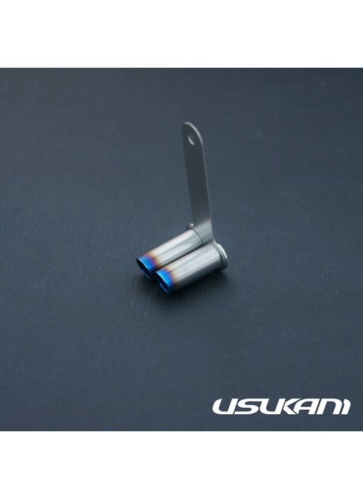 Usukani Stainless Steel Exhaust Pipe Double Angled 21mm x φ8mm