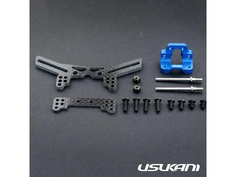 Usukani US-88108-YB - Stuctural Front Suspension System for Yokomo DPR - Yok Blue