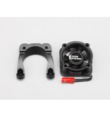 Yokomo Y2-303RBFA - Aluminium Rear Brace with Cooling Fan - Black Edge Design