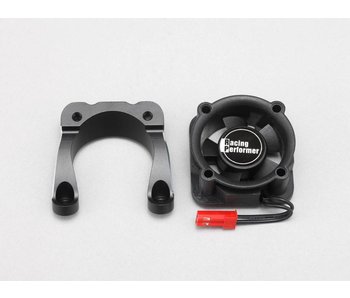 Yokomo Aluminium Rear Brace with Cooling Fan - Black Edge Design