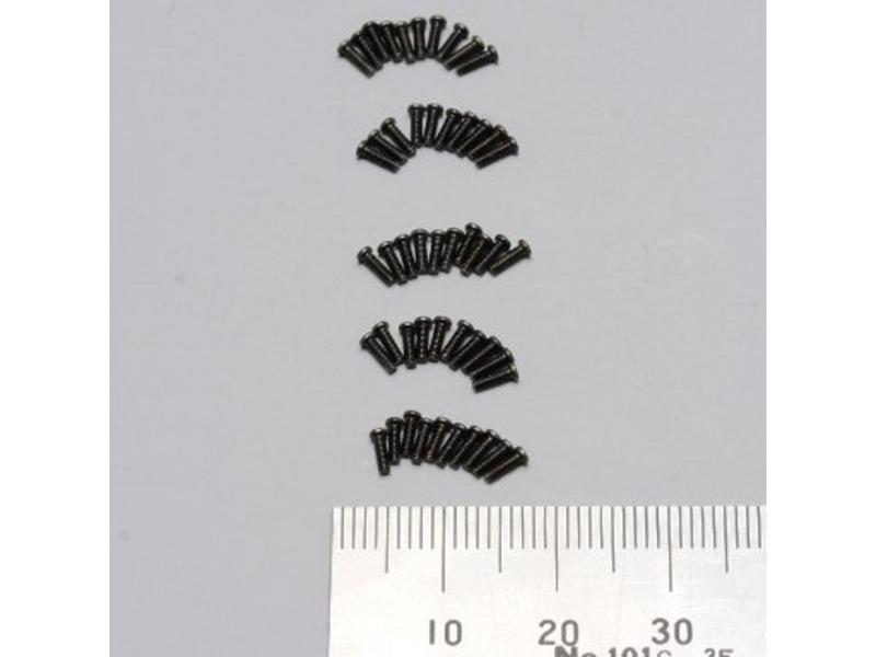 ABC Hobby Micro Fender Screw 1.2mm x 4mm - Black (50pcs)