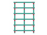 Kunststof stelling 150cm breed /60cm / 6schap 200cm hoog