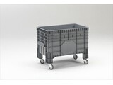 Grootvolume bak 200 liter op 4 wielen, grijs