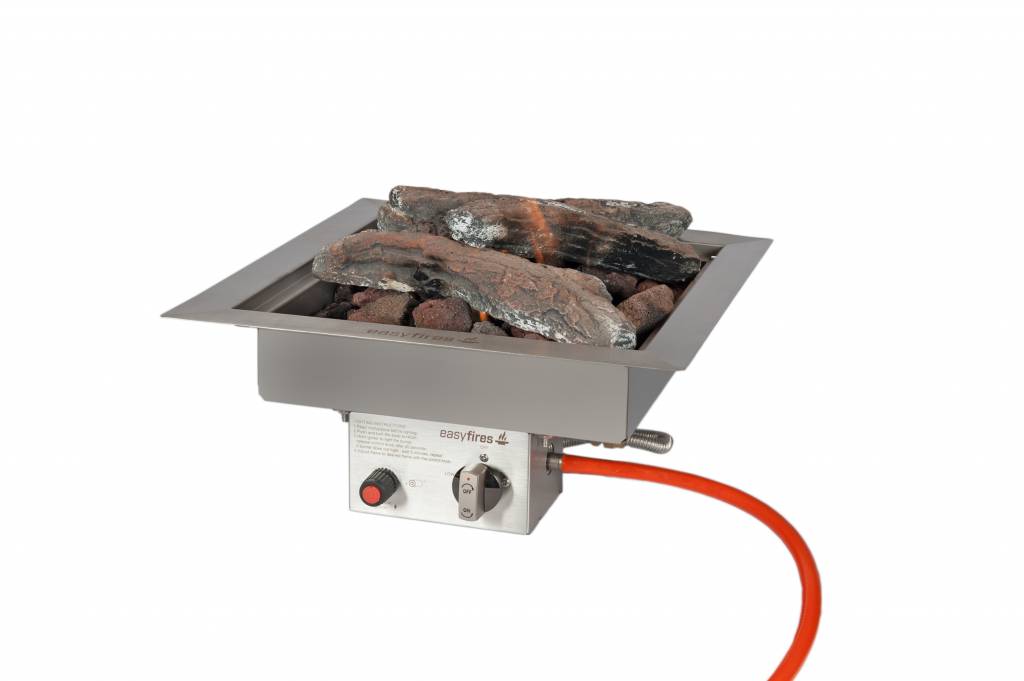 Easy Fires inbouwbrander vierkant 40x40x16,5cm. afbeelding