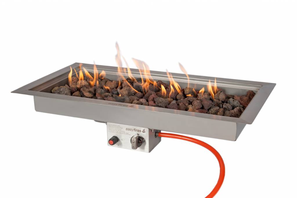 Easy Fires inbouwbrander rechthoek 78x38x16,5cm.
