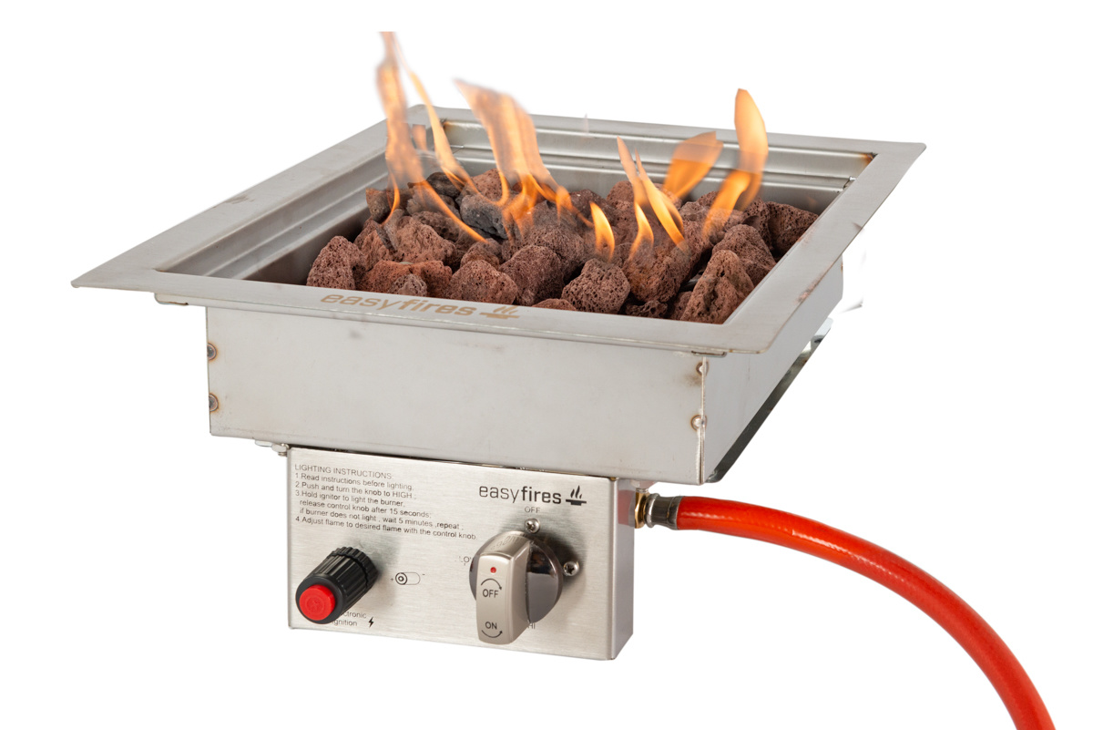 Easy Fires inbouwbrander vierkant 30x30cm. afbeelding
