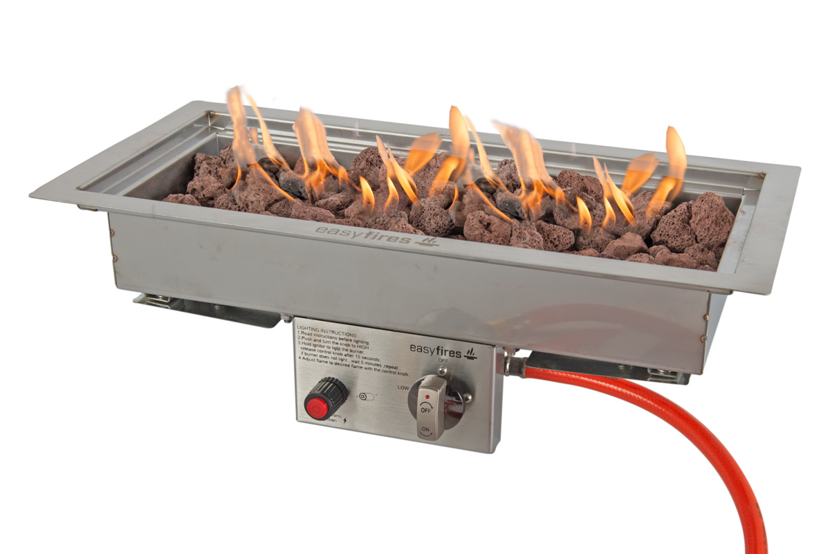 Easy Fires inbouwbrander rechthoek 50x25cm. afbeelding