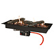 Easy Fires inbouwbrander rechthoek zwart 76x26cm.