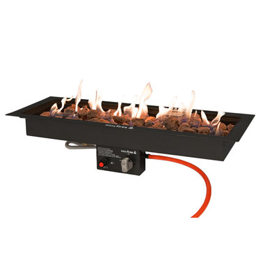 Easy Fires inbouwbrander rechthoek zwart 76x26cm.