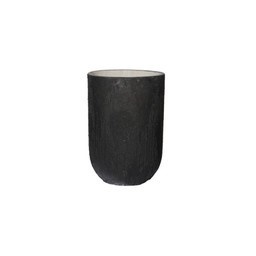 Ficonstone bloempot Cody high Burned black 28x40cm. op=op afbeelding