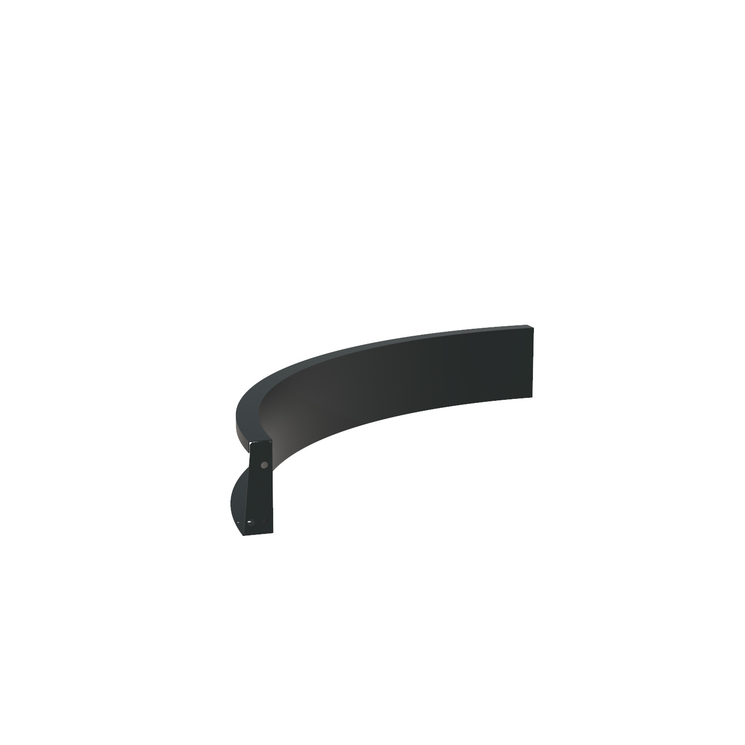 Keerwand aluminium binnenbocht 100x100x20cm. afbeelding