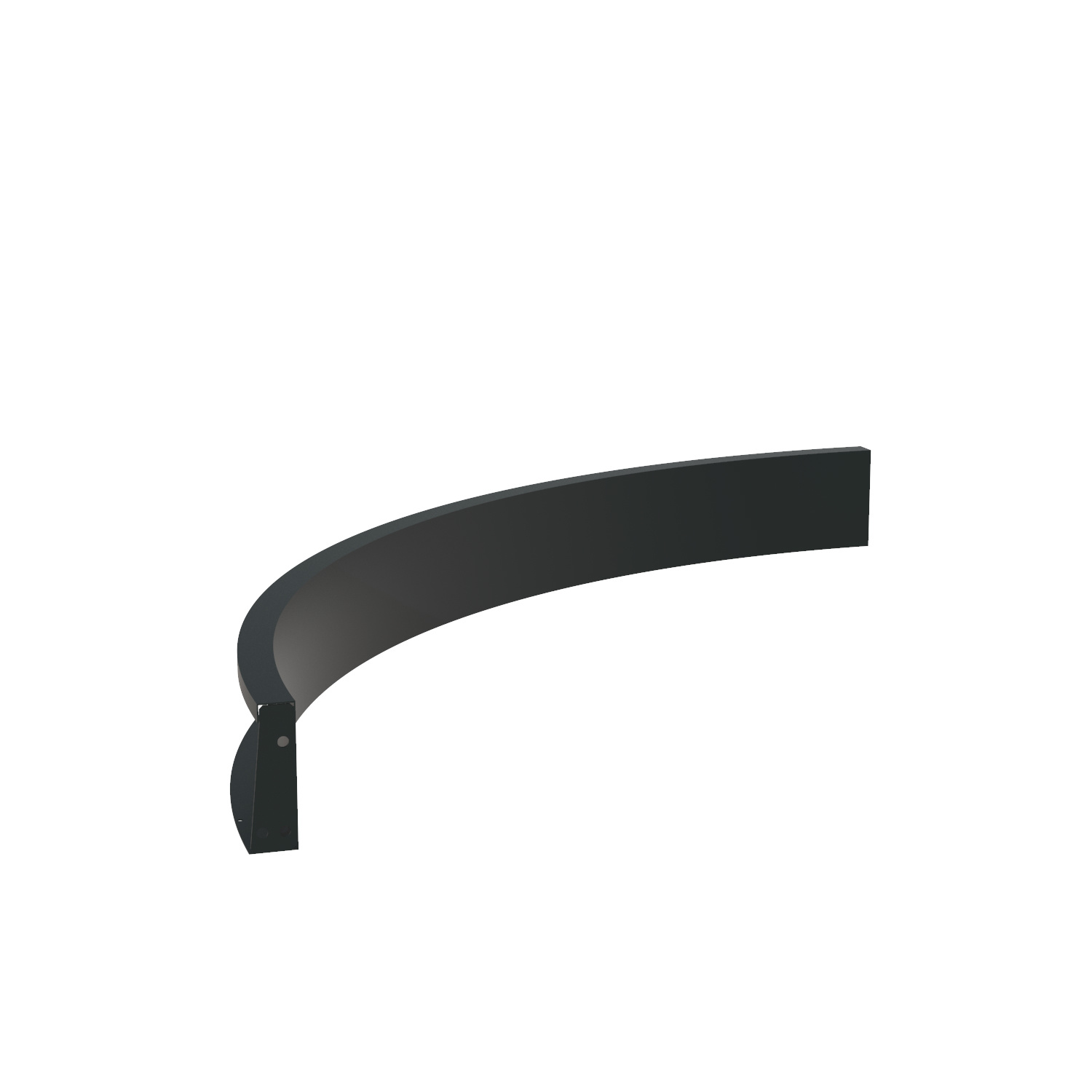 Keerwand aluminium binnenbocht 150x150x20cm. afbeelding