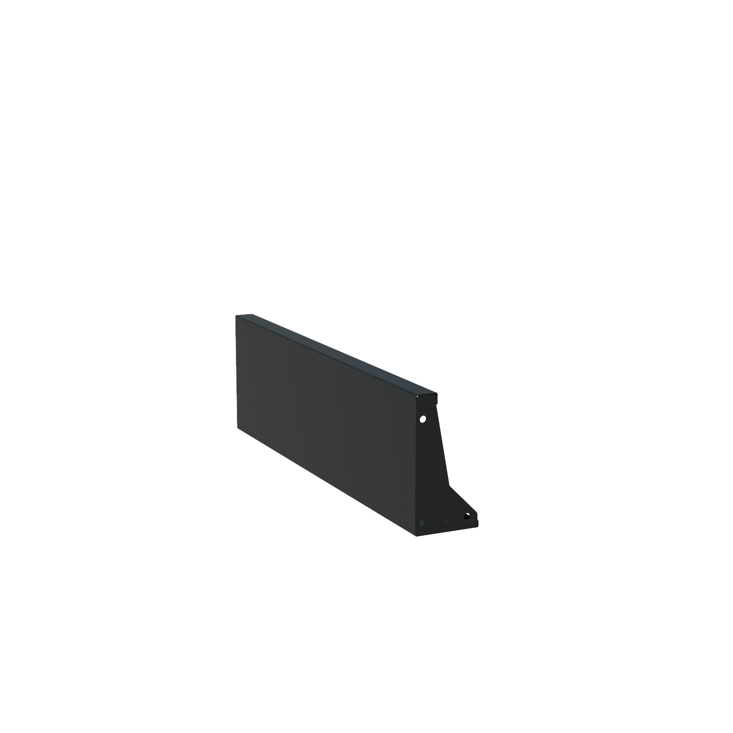 Keerwand aluminium recht 100x30cm. afbeelding