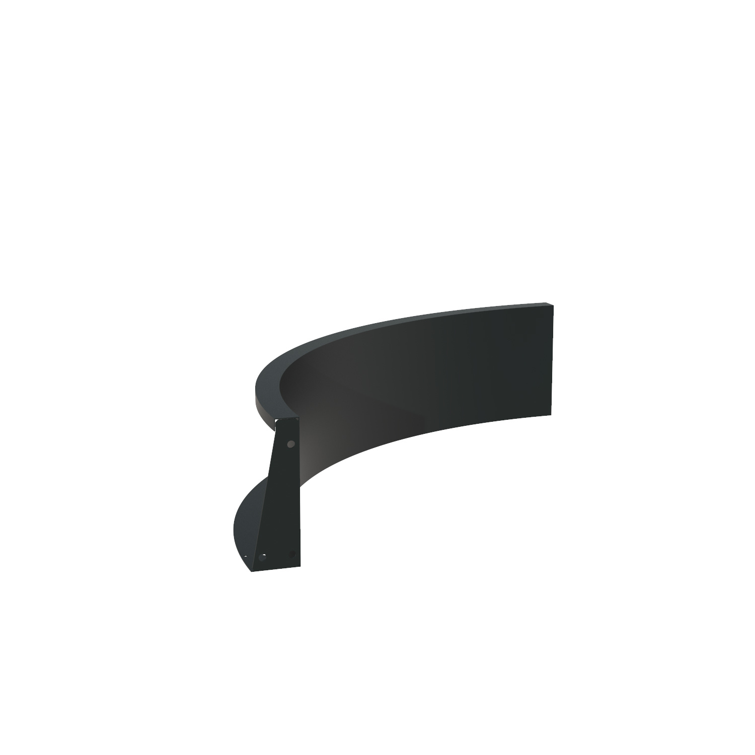Keerwand aluminium binnenbocht 100x100x30cm. afbeelding