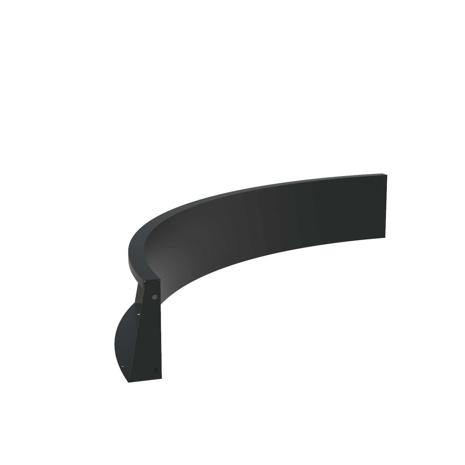 Keerwand aluminium binnenbocht 150x150x30cm. afbeelding