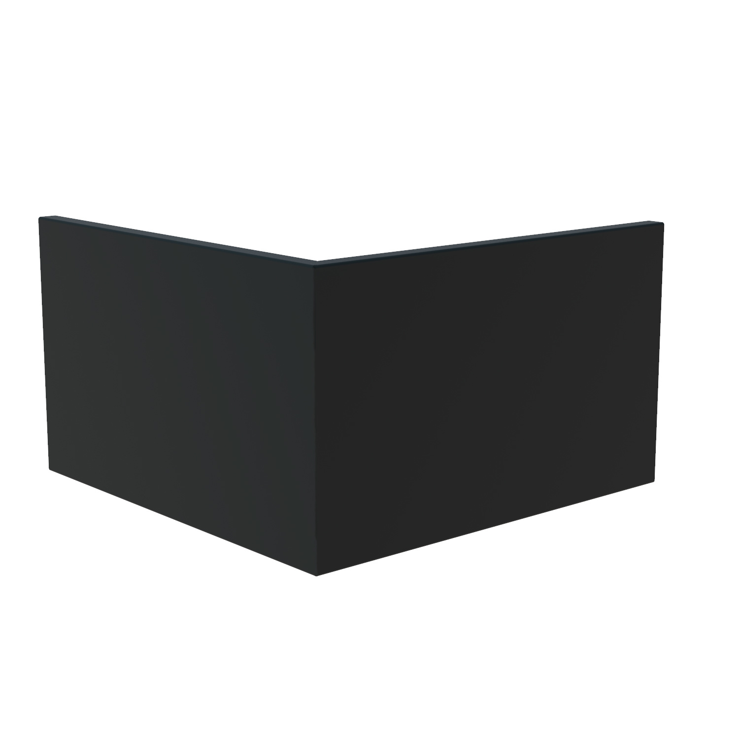 Keerwand aluminium buitenhoek 100x100x60cm. afbeelding