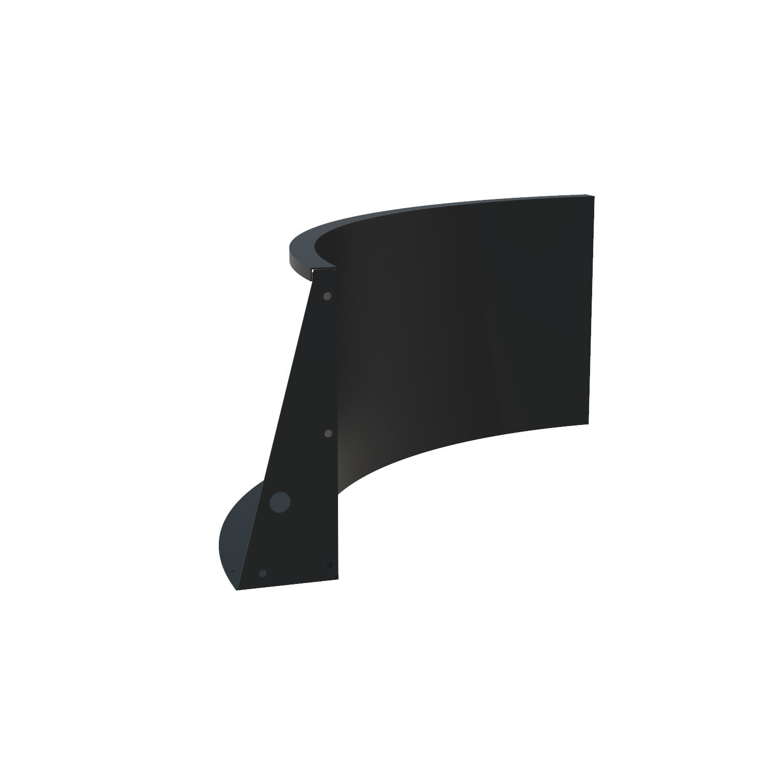 Keerwand aluminium binnenbocht 100x100x60cm. afbeelding