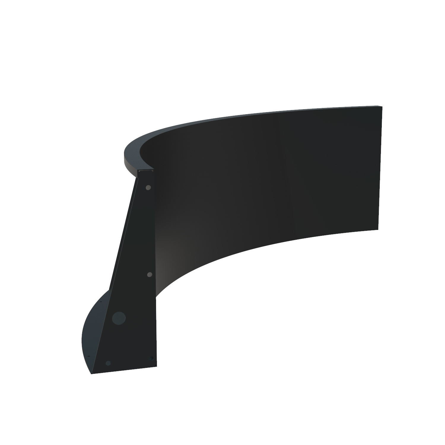 Keerwand aluminium binnenbocht 150x150x60cm. afbeelding