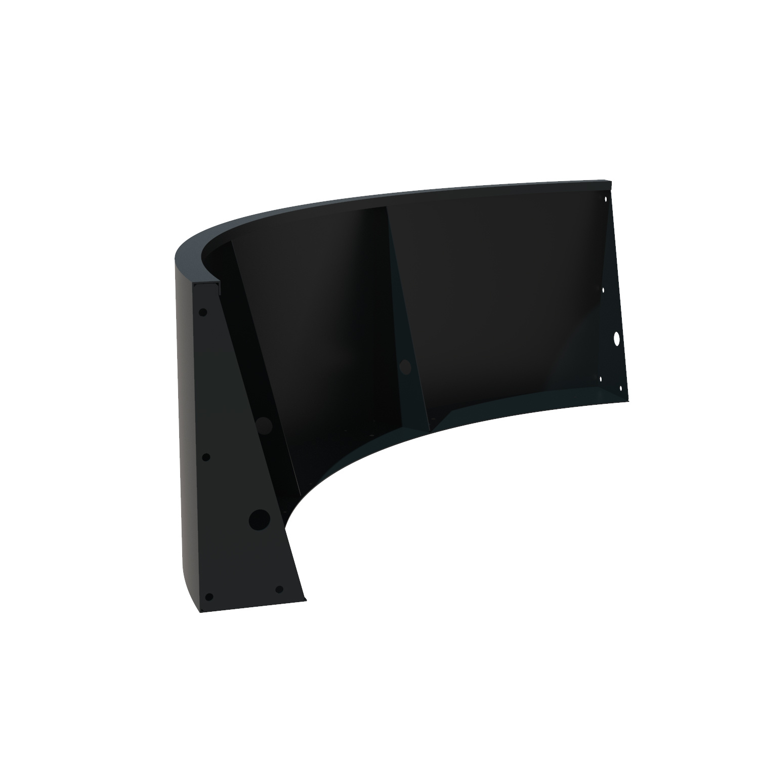 Keerwand aluminium buitenbocht 150x150x60cm. afbeelding