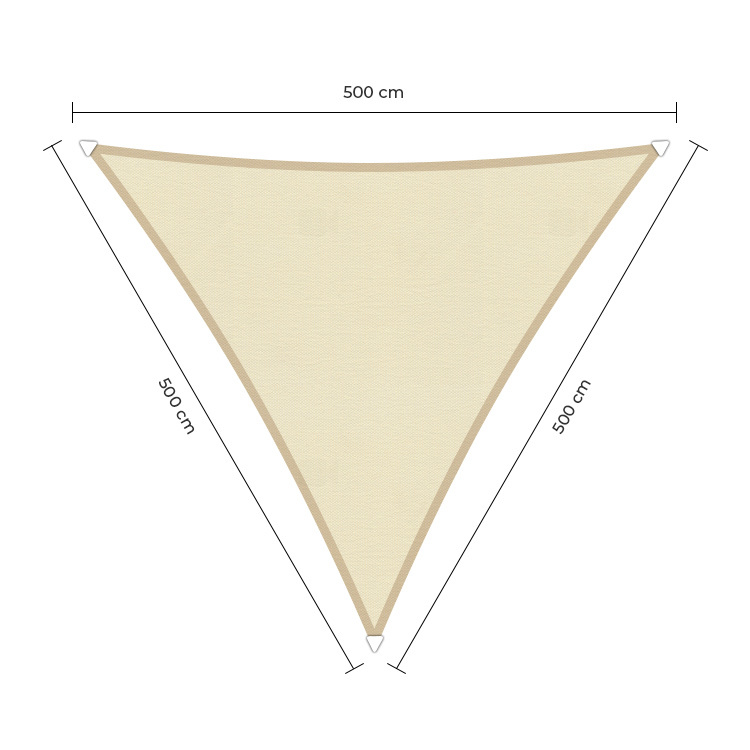 Sunfighter Waterproof driehoek ivoor 5x5x5m. afbeelding