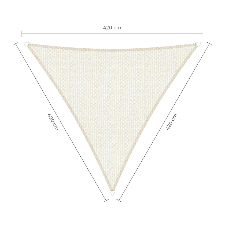 Sunfighter schaduwdoek driehoek wit 4.2x4.2x4.2m. afbeelding