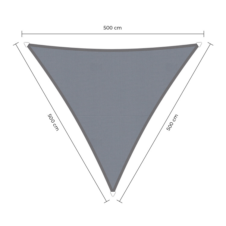 Sunfighter Waterproof driehoek grijs 5x5x5m.
