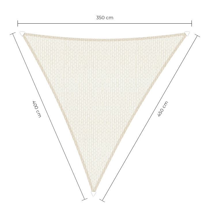 Sunfighter schaduwdoek langhoek wit 3.5x4x4.5m.