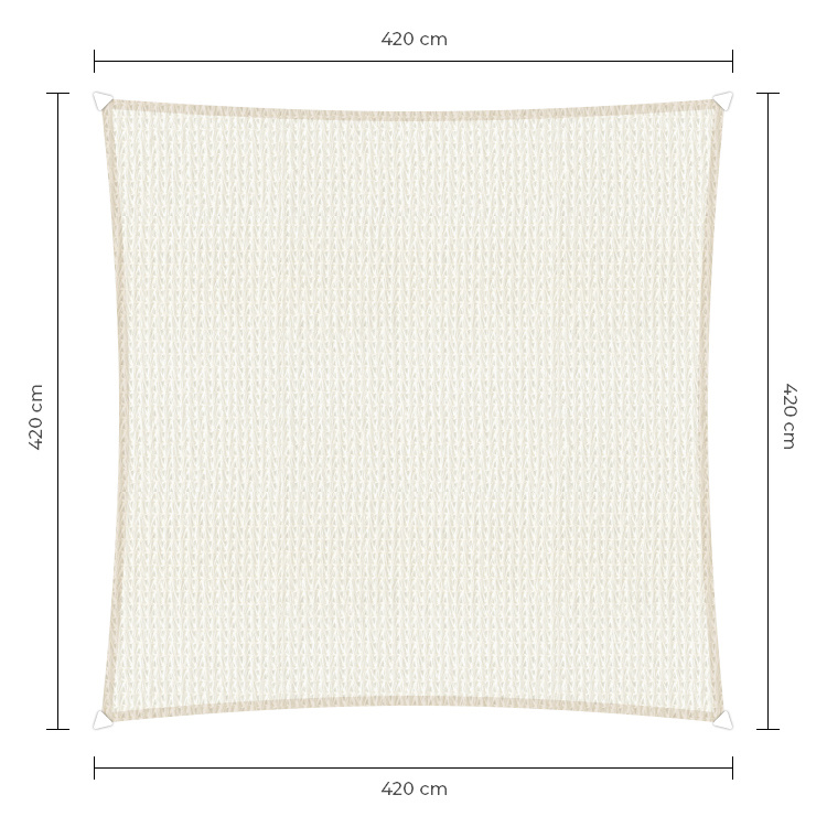 Sunfighter schaduwdoek vierkant wit 4.2x4.2m. afbeelding