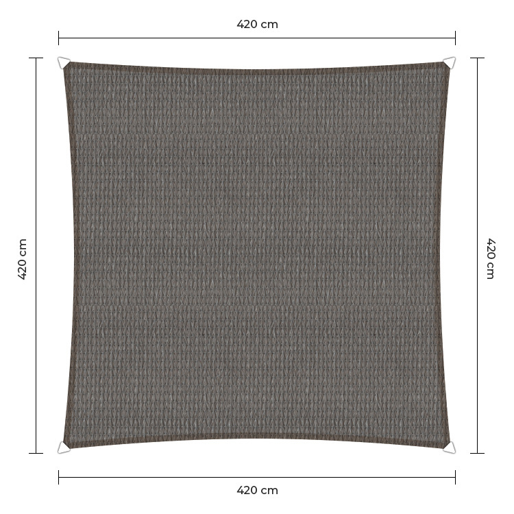 Sunfighter schaduwdoek vierkant grijs 4.2x4.2m. afbeelding