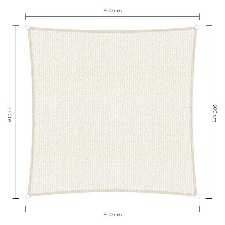 Sunfighter schaduwdoek vierkant wit 5x5m. afbeelding