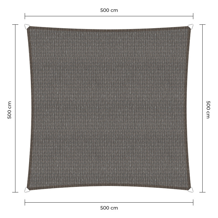 Sunfighter schaduwdoek vierkant grijs 5x5m. afbeelding