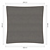 Sunfighter schaduwdoek vierkant grijs 6x6m.