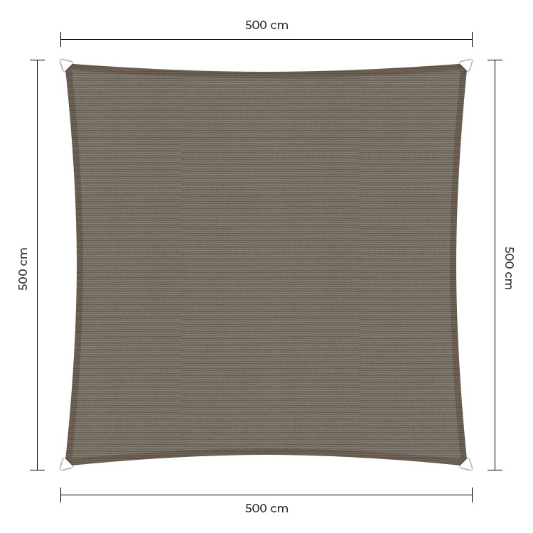 Sunfighter Waterproof vierkant taupe 5x5m.