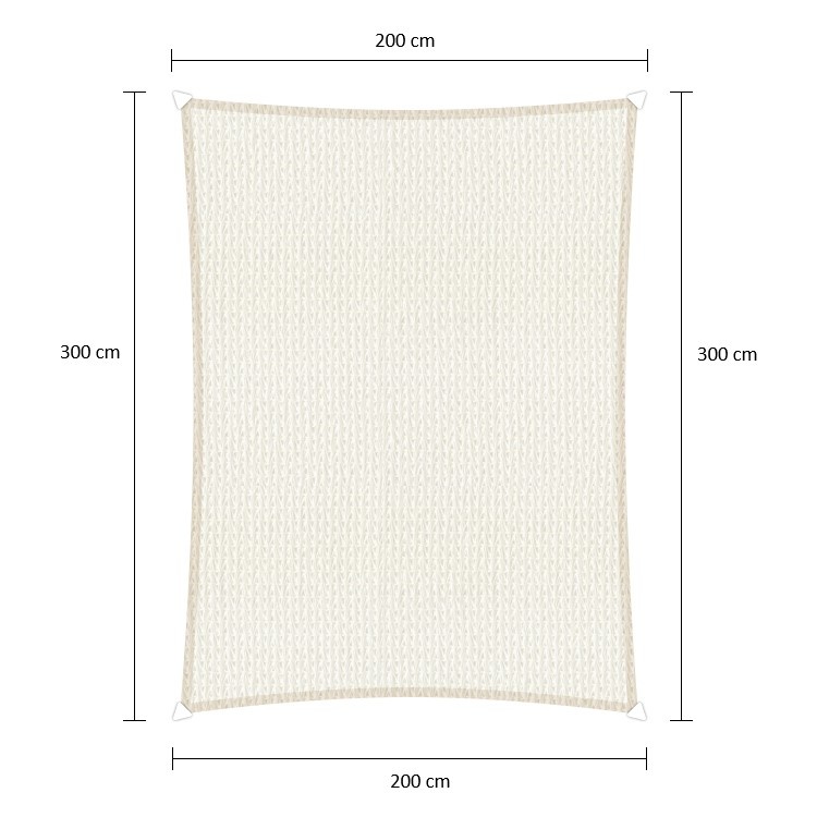 Sunfighter Schaduwdoek Rechthoek wit 2x3m. afbeelding