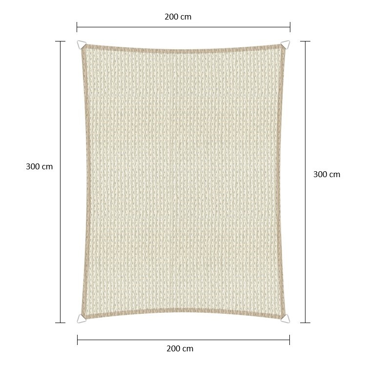 Sunfighter Schaduwdoek Rechthoek ivoor 2x3m. afbeelding