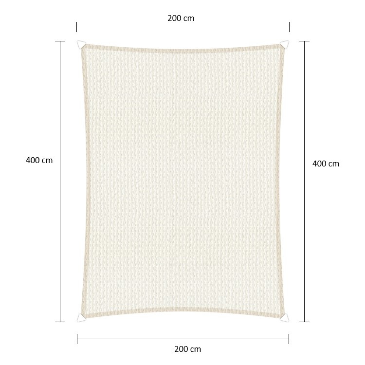 Sunfighter Schaduwdoek Rechthoek wit 2x4m. afbeelding
