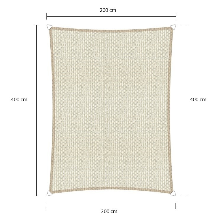 Sunfighter Schaduwdoek Rechthoek ivoor 2x4m. afbeelding