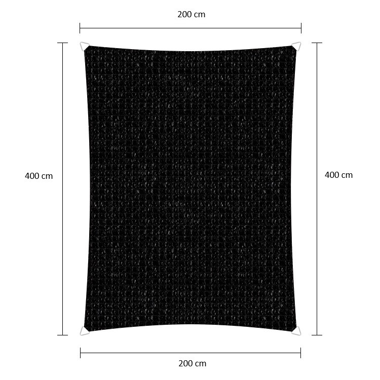 Sunfighter Schaduwdoek Rechthoek zwart 2x4m. afbeelding