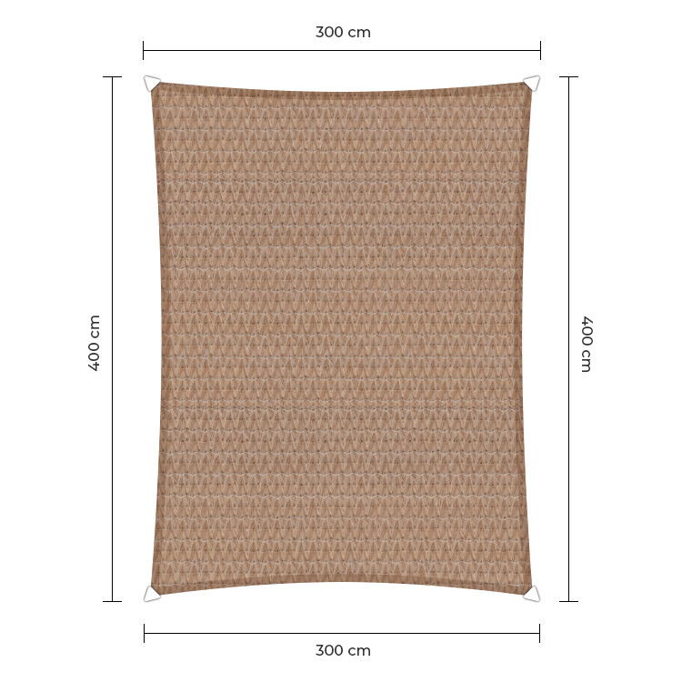 Sunfighter Schaduwdoek Rechthoek zand 3x4m. afbeelding