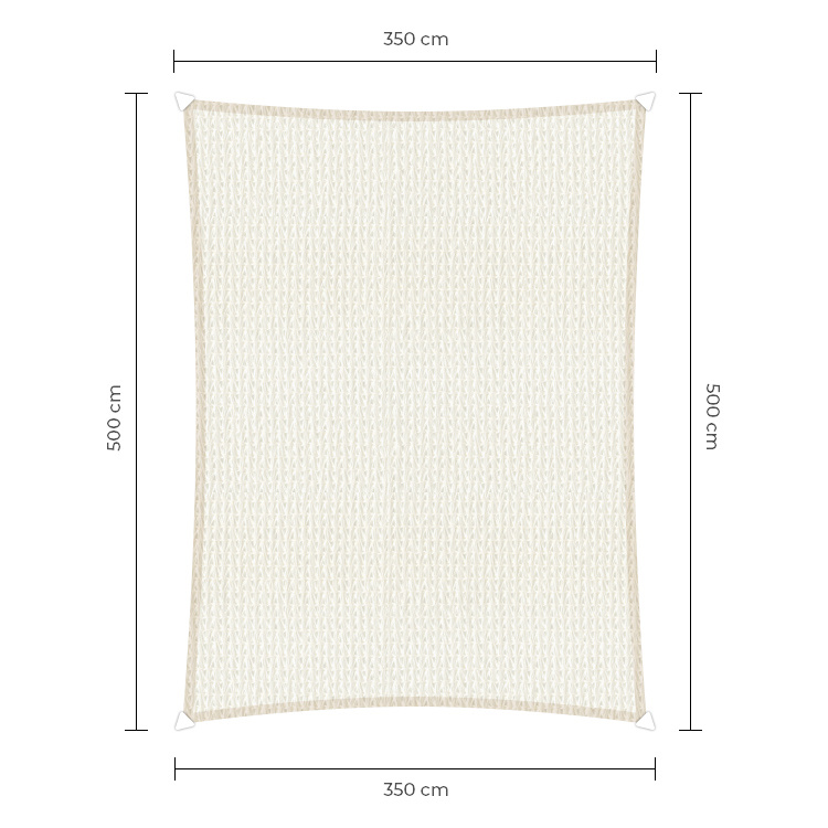 Sunfighter Schaduwdoek Rechthoek wit 3,5x5m. afbeelding