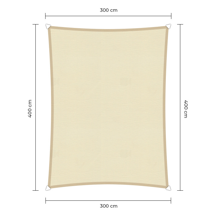 Sunfighter Waterproof Rechthoek ivoor 3x4m. afbeelding