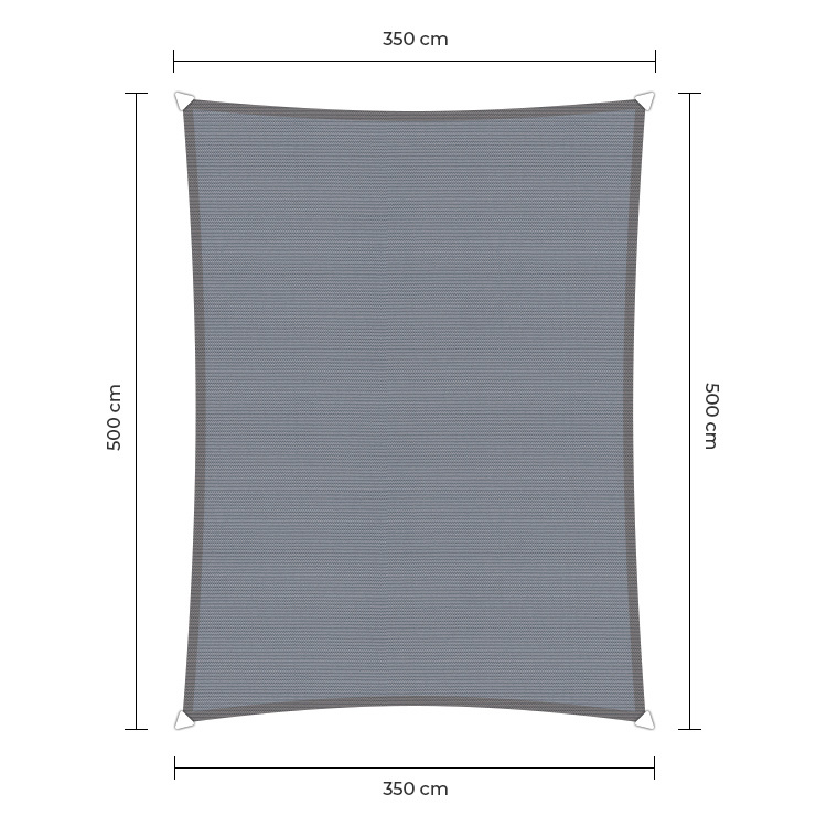 Sunfighter Waterproof Rechthoek grijs 3,5x5m. afbeelding