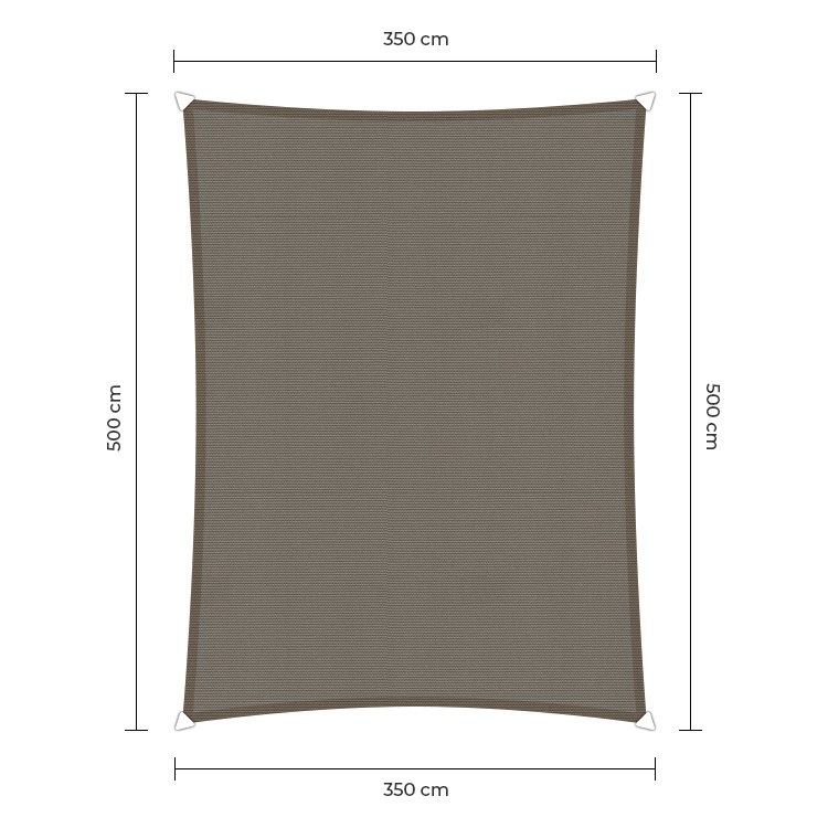 Sunfighter Waterproof Rechthoek taupe 3,5x5m. afbeelding