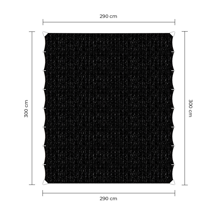 Sunfighter Wavesail zwart 2,9x3m.