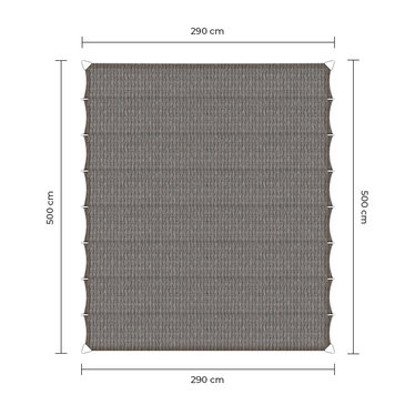 Sunfighter Wavesail grijs 2,9x5m.