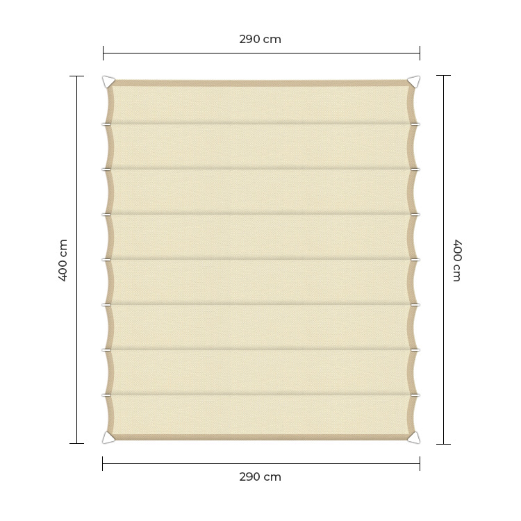 Sunfighter Wavesail Waterproof ivoor 2,9x4m. afbeelding