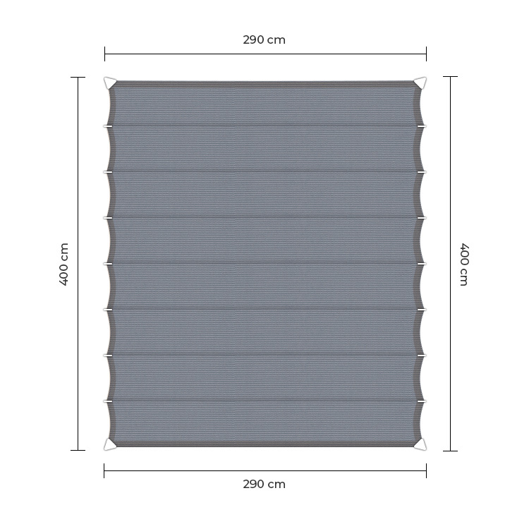 Sunfighter Wavesail Waterproof grijs 2,9x4m. afbeelding