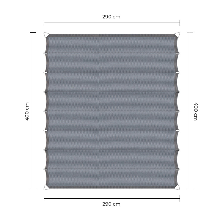 Sunfighter Wavesail Waterproof grijs 2,9x4m.