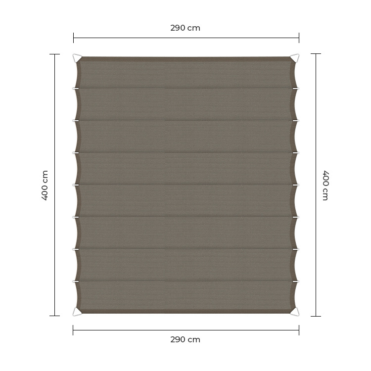 Sunfighter Wavesail Waterproof taupe 2,9x4m. afbeelding