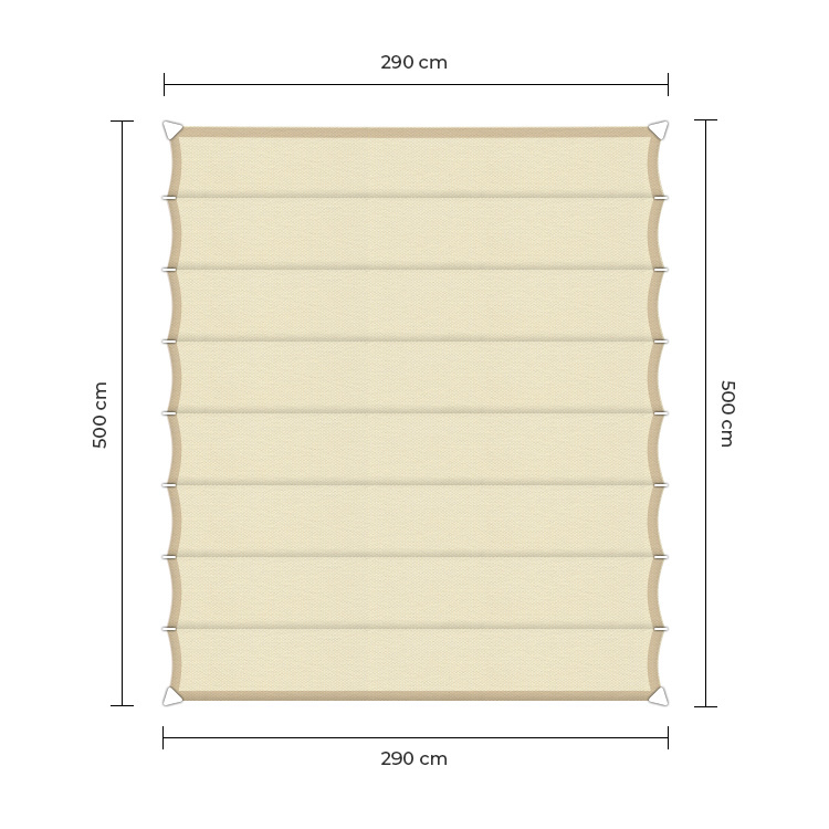Sunfighter Wavesail Waterproof ivoor 2,9x5m. afbeelding